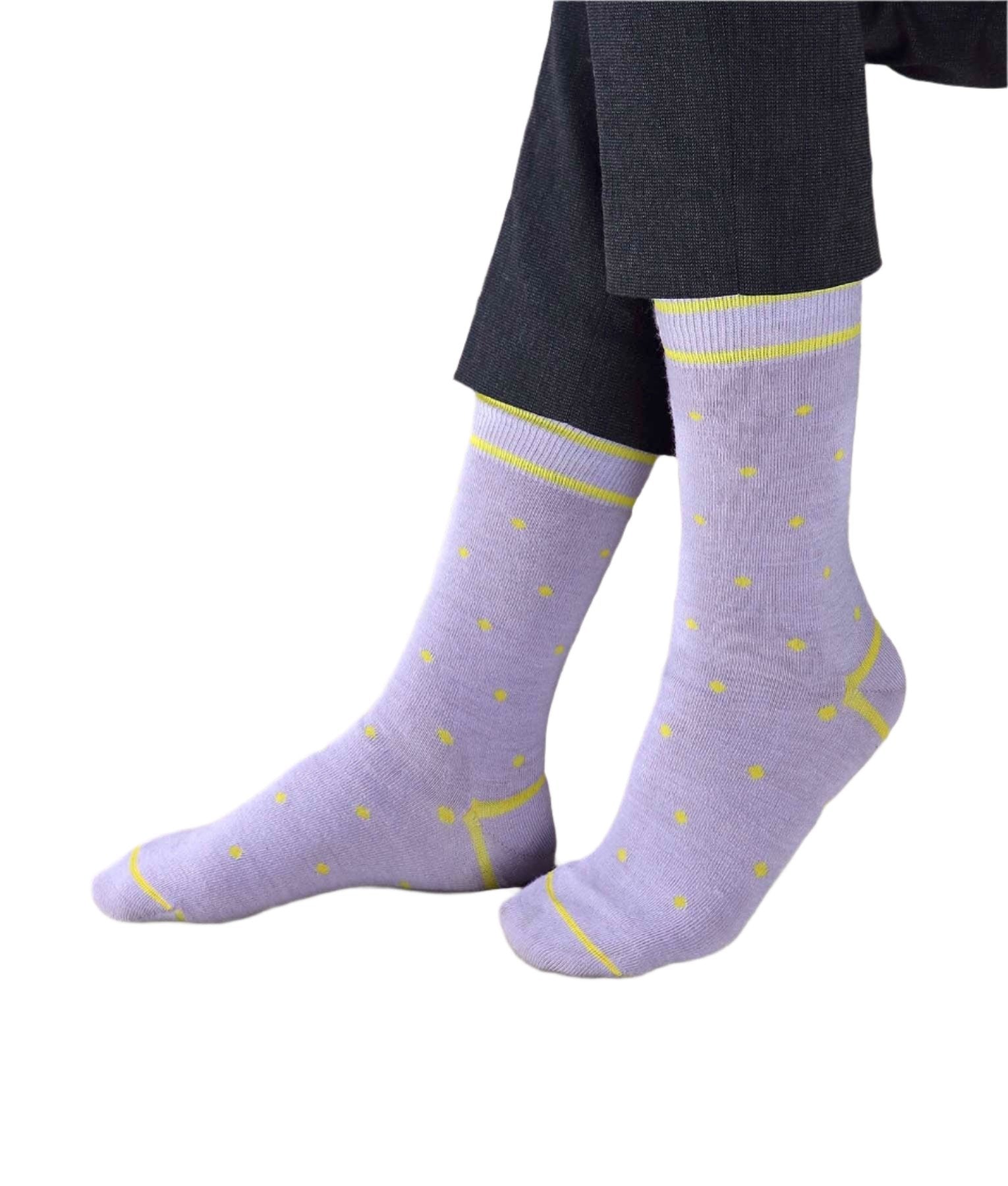 Polka Dots Alpaca Socks - C005 - Women