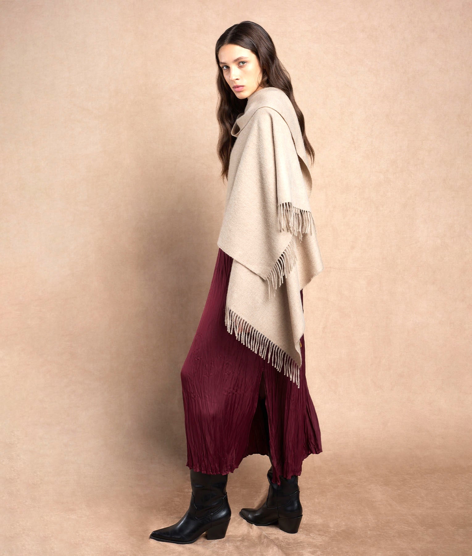 Premium Baby Alpaca Shawl - Dust 280 - Unisex