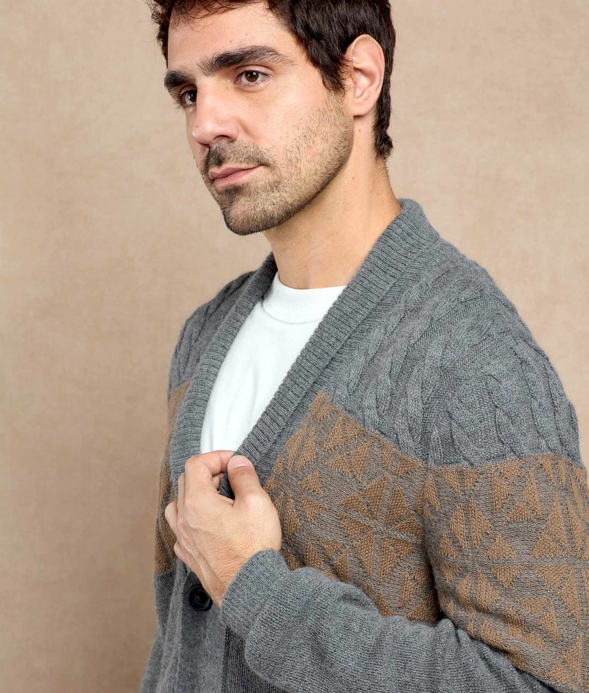 Men's Fisherman Cardigan With Pockets C001