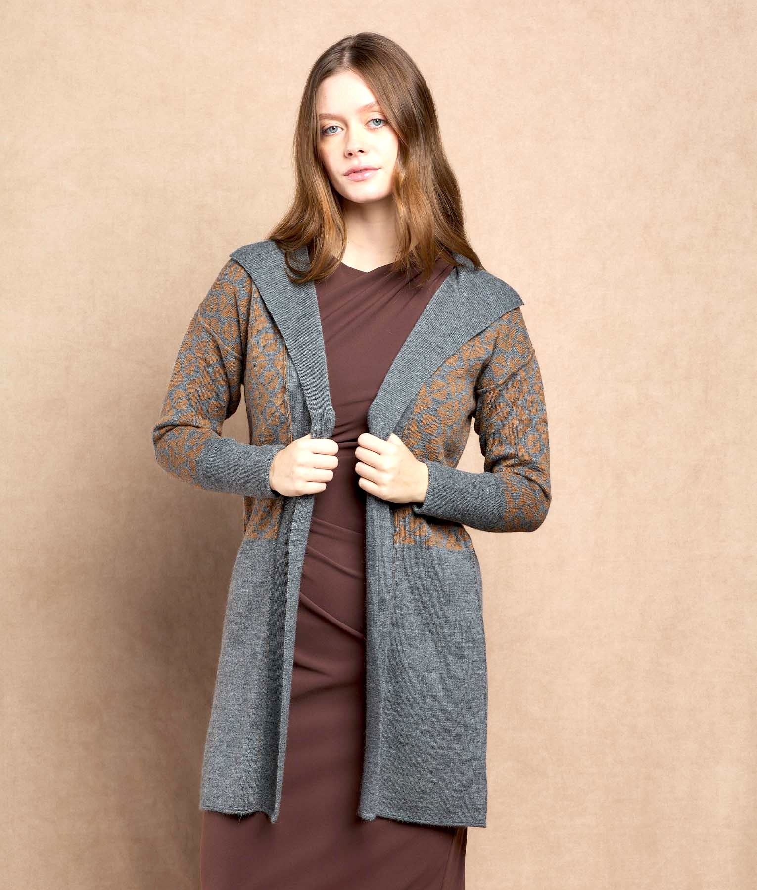 Reversible Long Cardigan C006