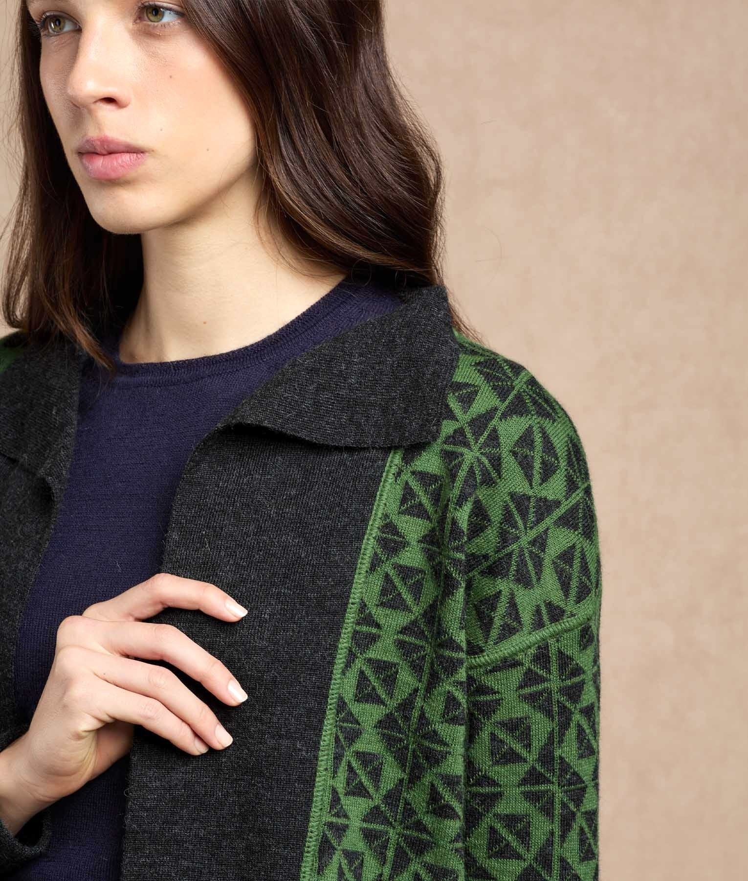 Reversible Long Cardigan C005