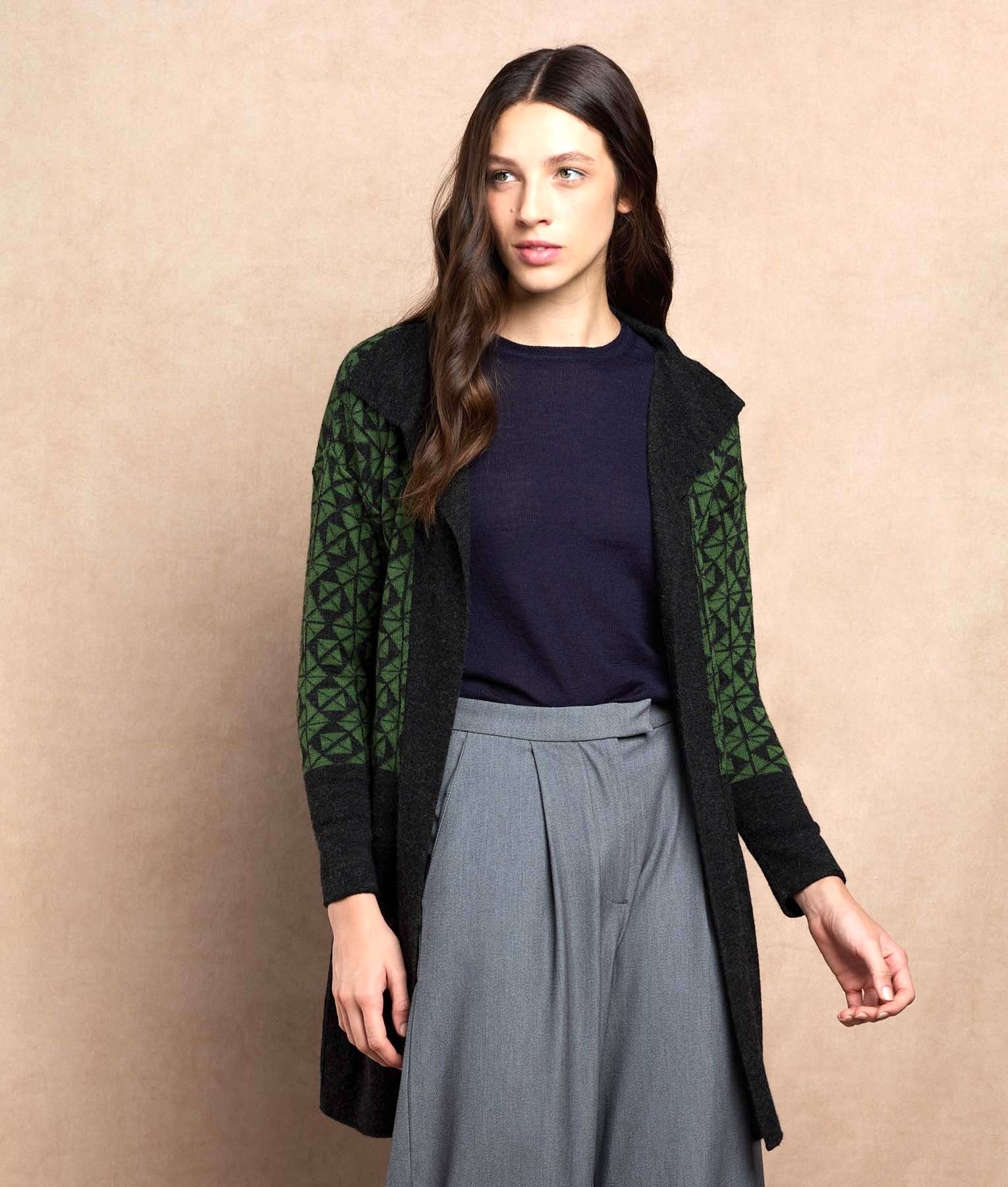 Reversible Long Cardigan C005
