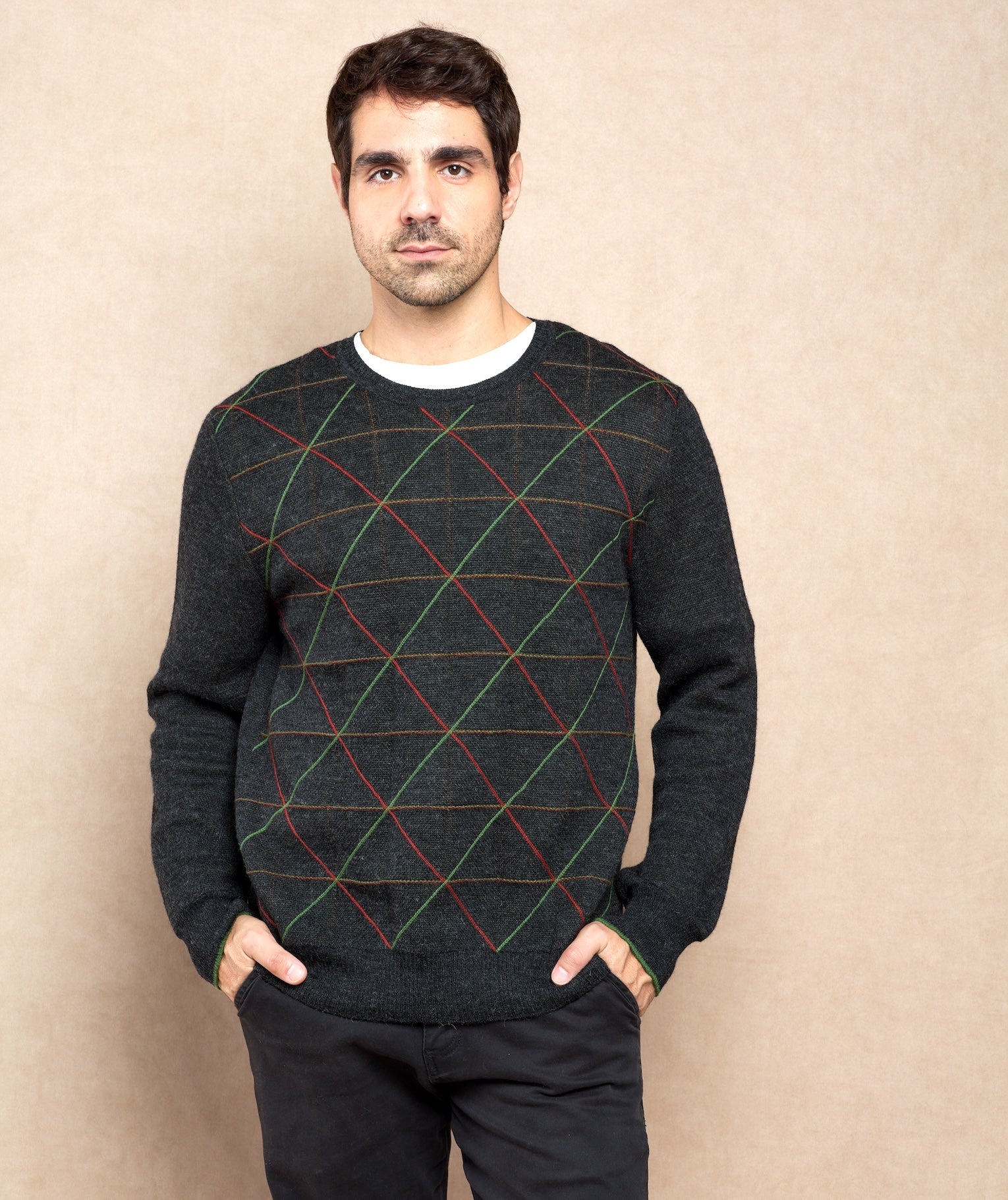 Men's Embroidered Crew Neck Jumper C001