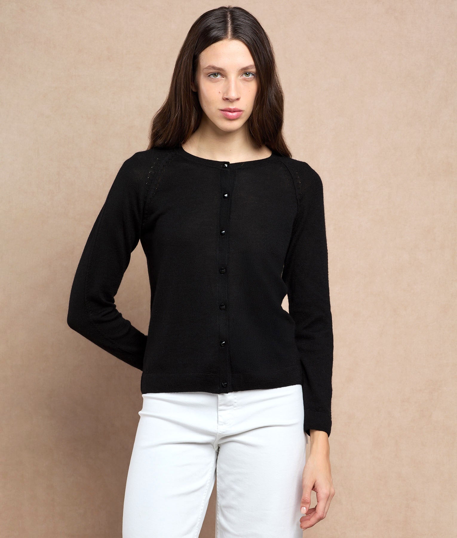 Basic Raglan Sleeves Cardigan 500