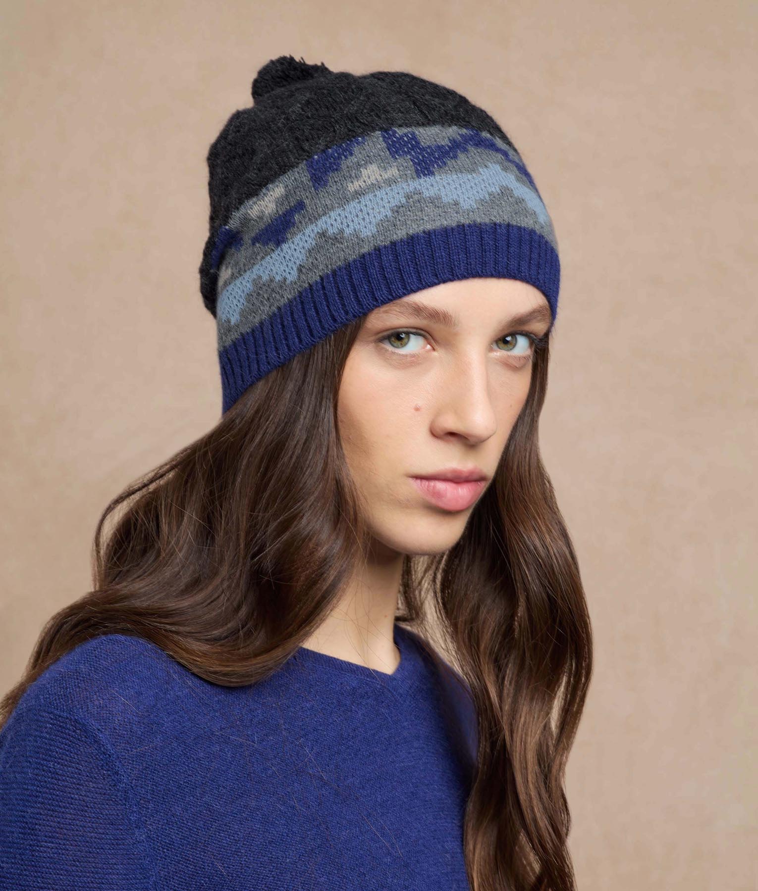 Jacquard Beanie C002