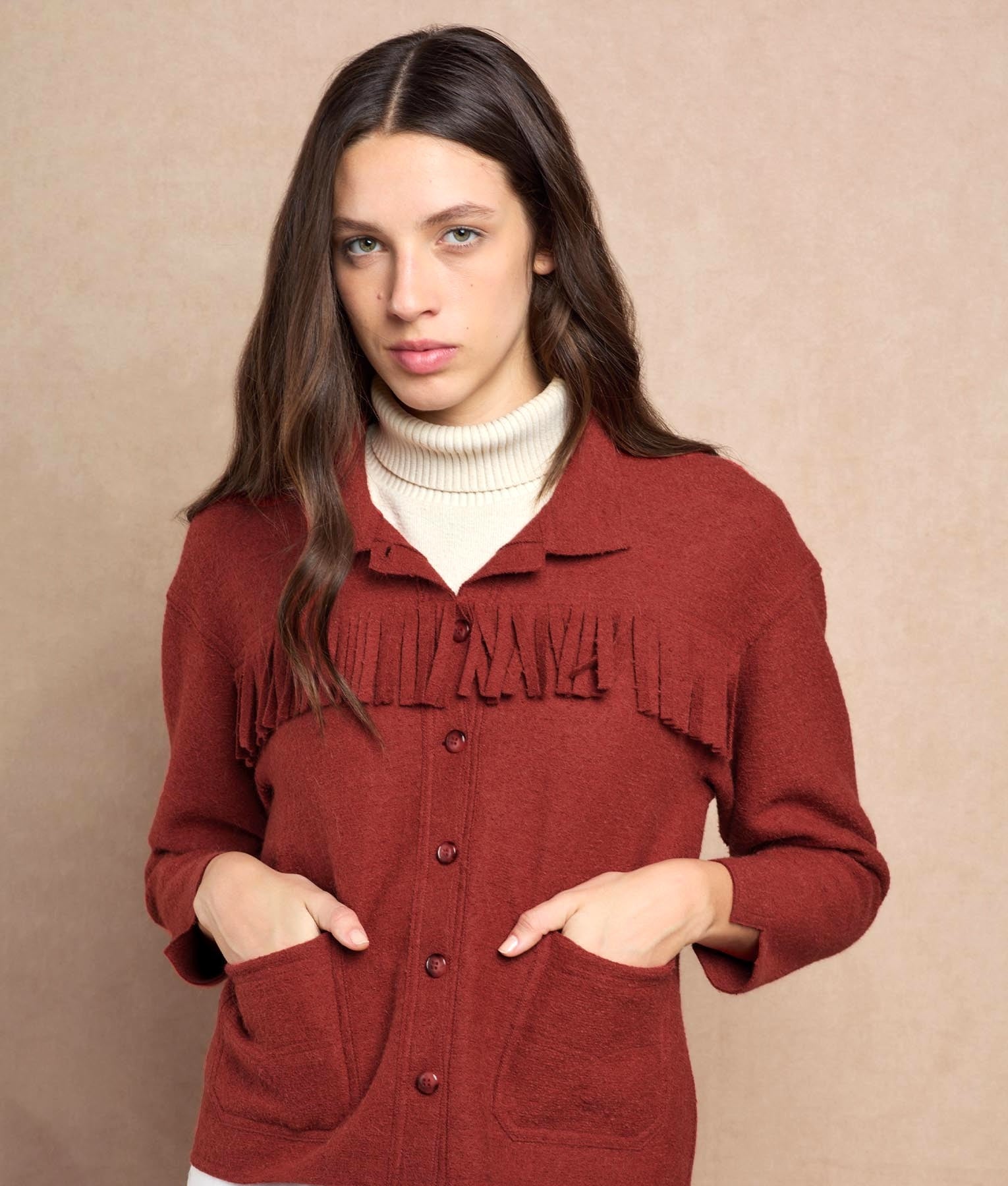 From The West Jacket - Brick Red - Women's