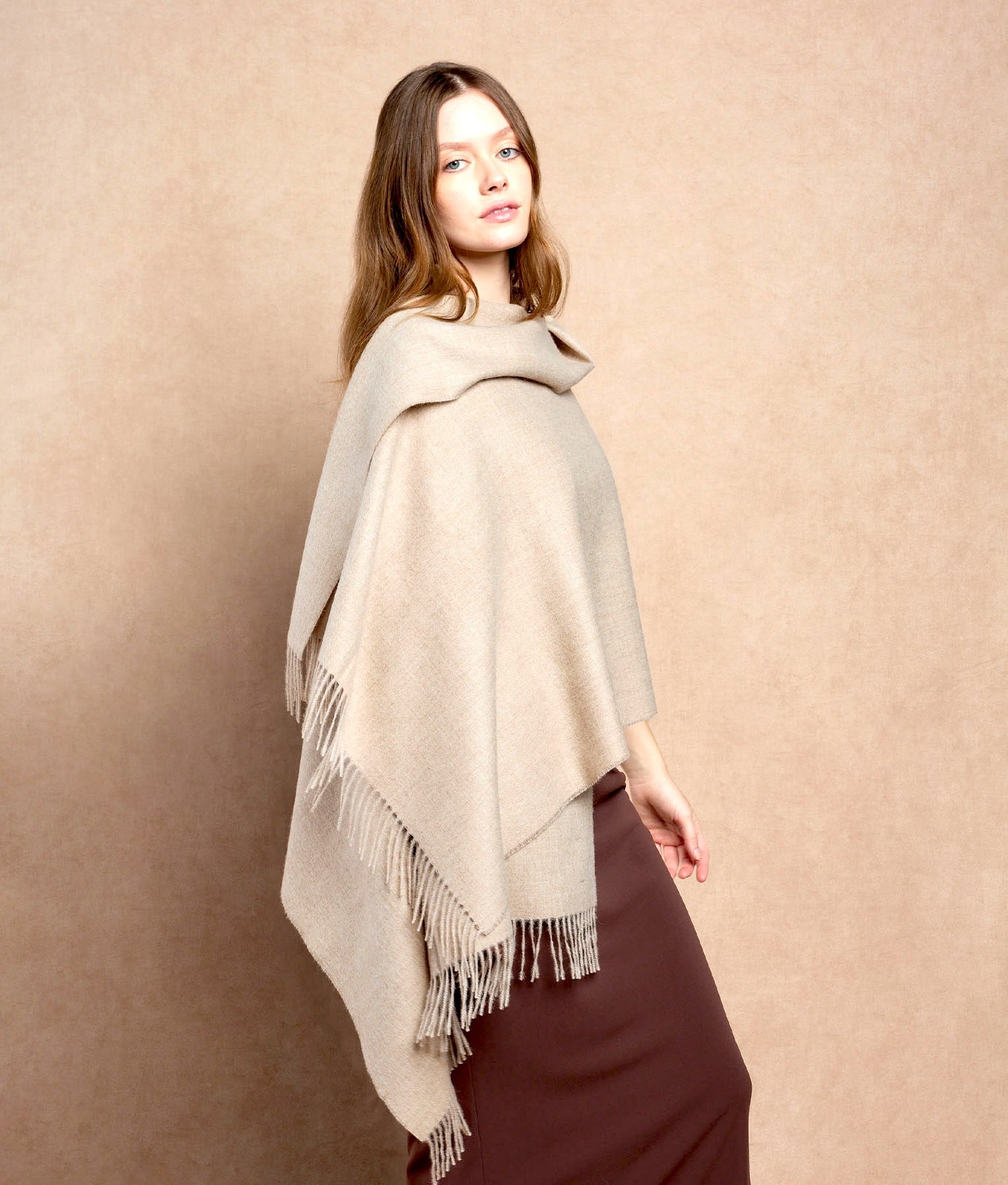 Baby Alpaca Wrap - Oatmeal