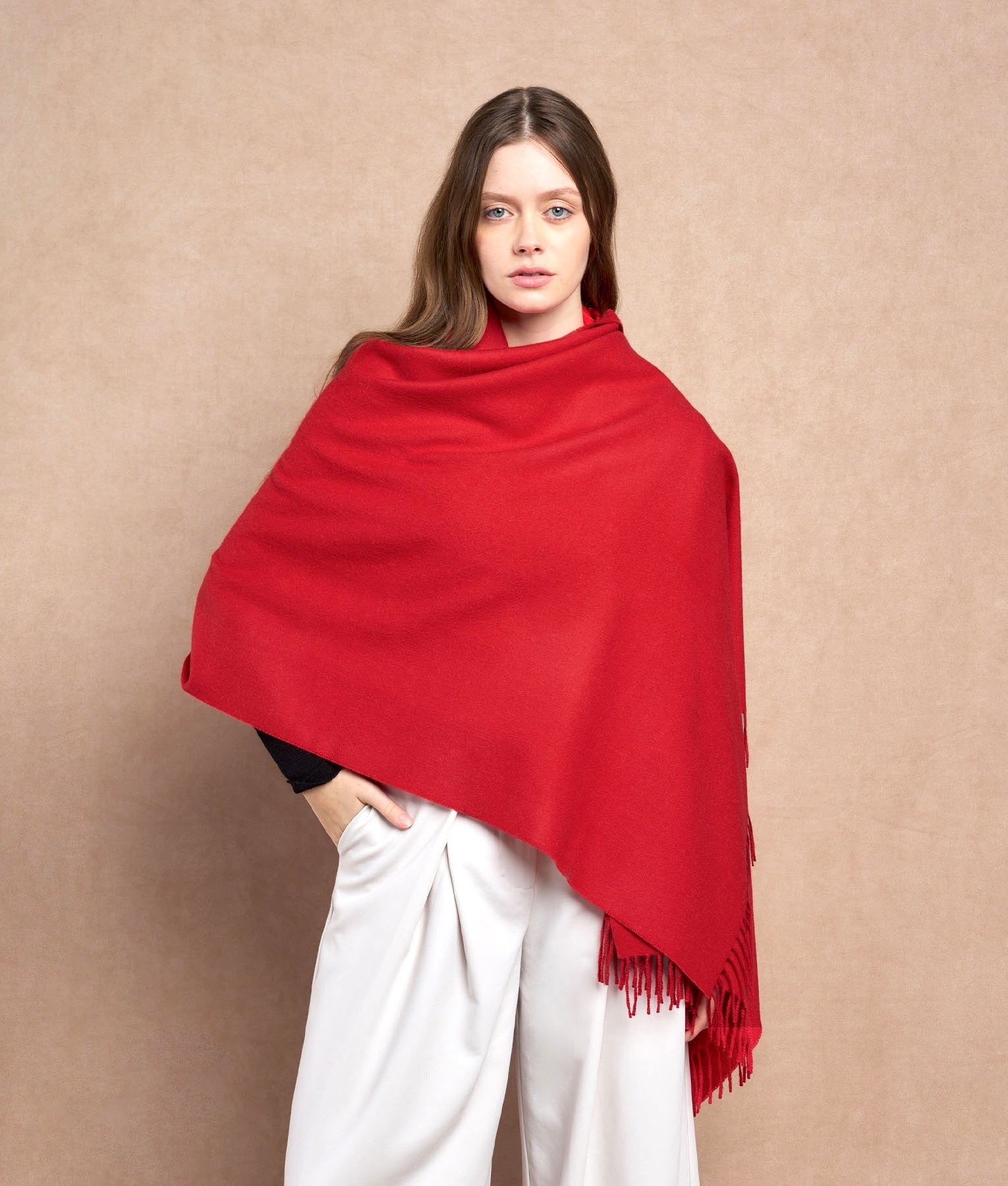 Baby Alpaca Wrap - Red
