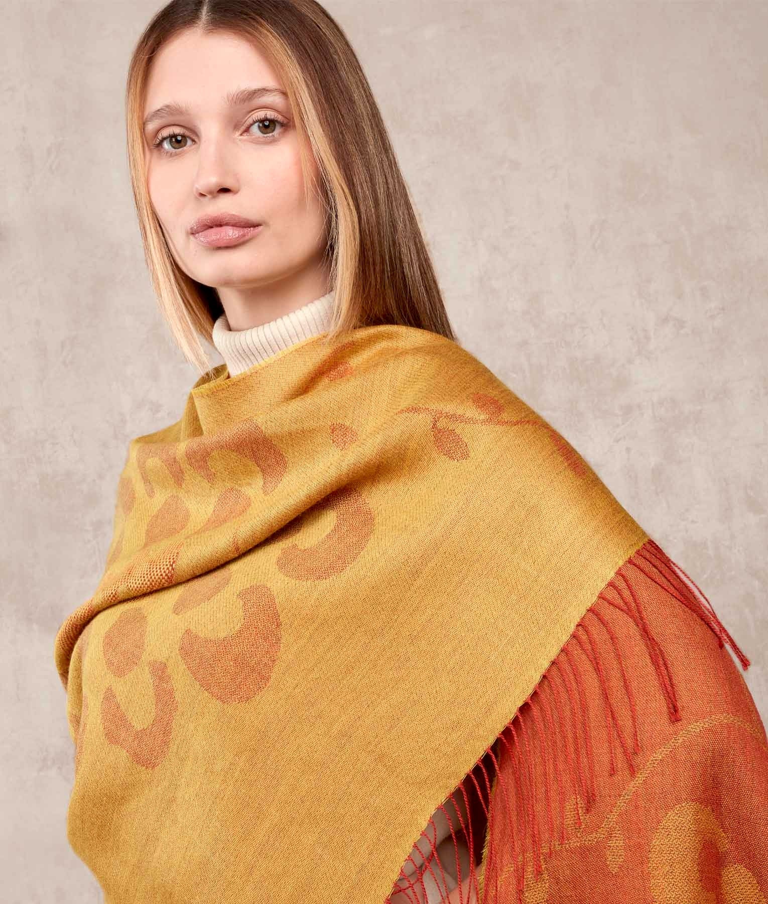 El Recuerdo Jacquard Shawl - Multicolour C002 - Women