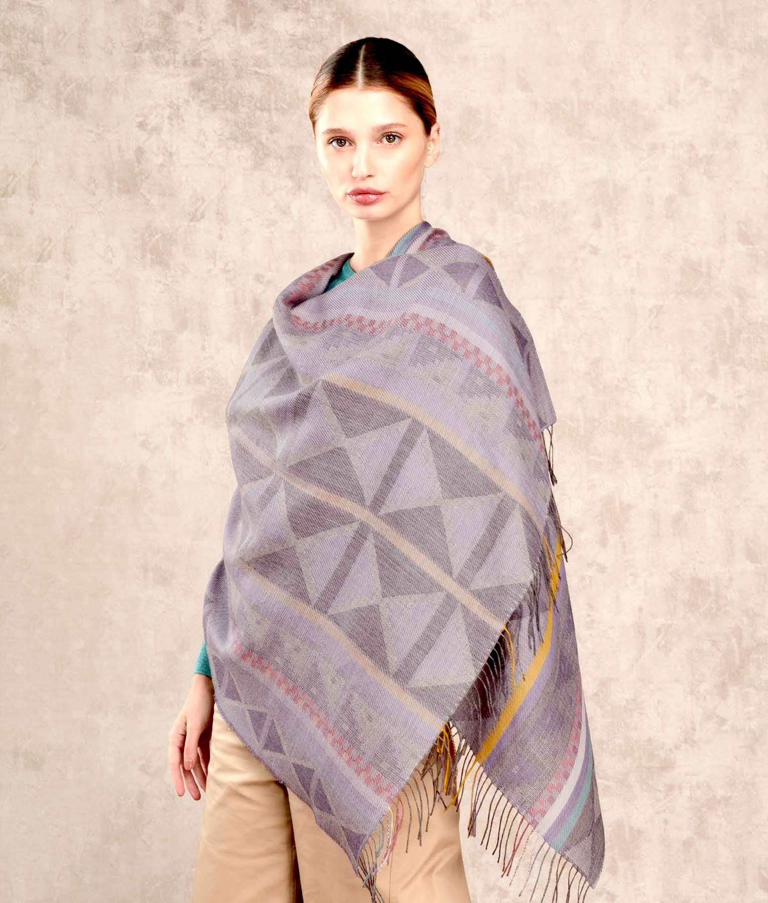 Los Ceramicos Jacquard Shawl - Multicolour C003 - Women