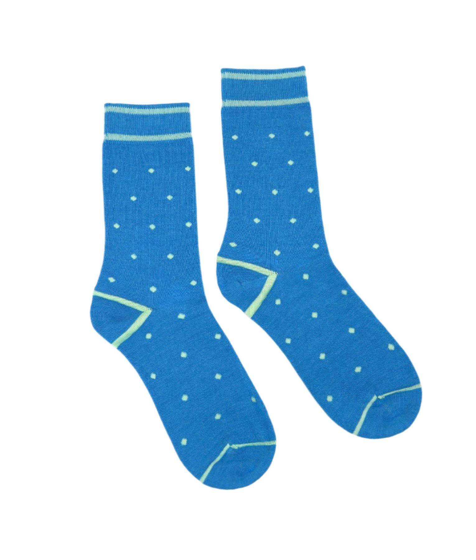 Polka Dots - Socks - Blue and Aqua - Women's