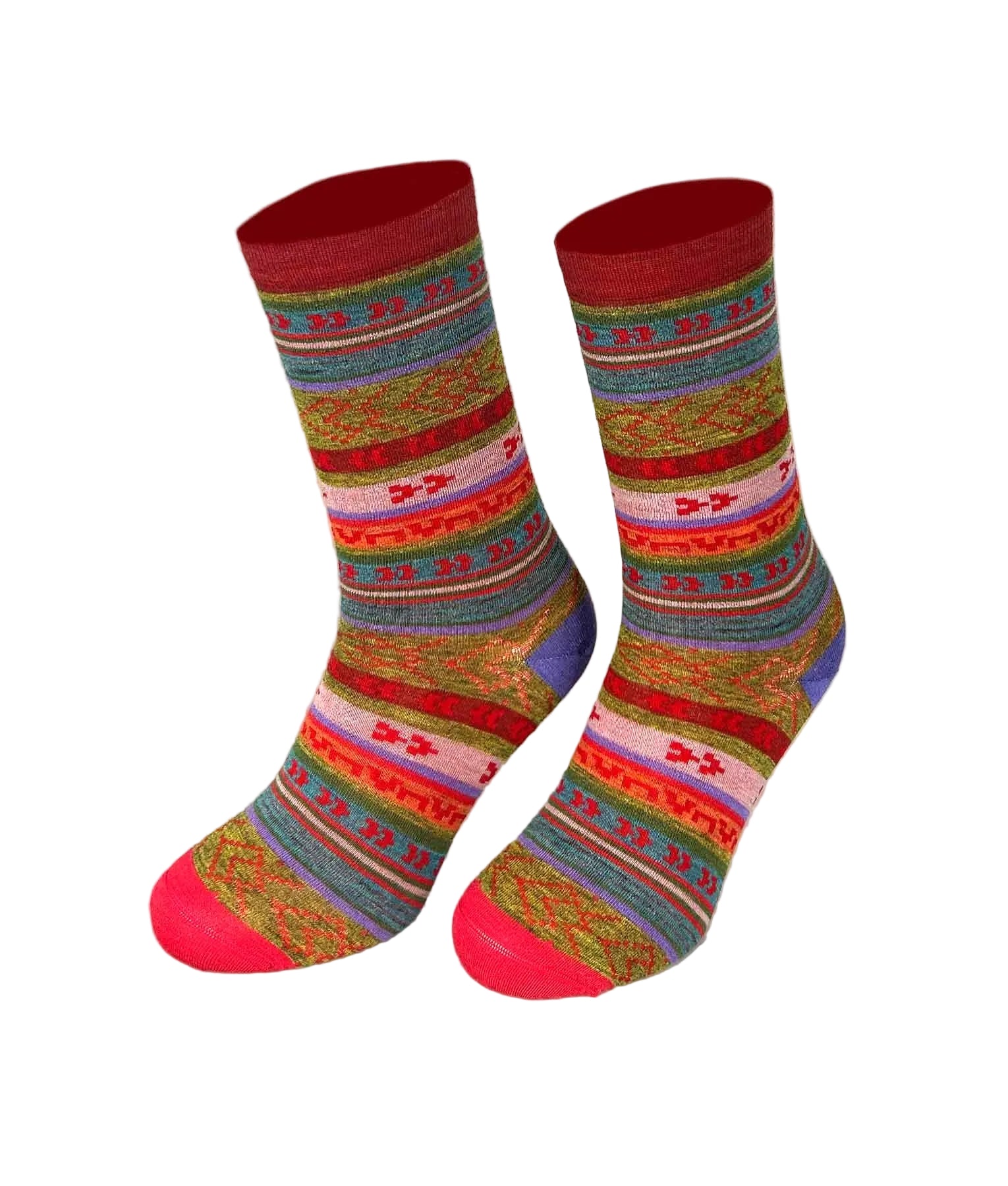 Multi Jacquard Ladies Socks C001