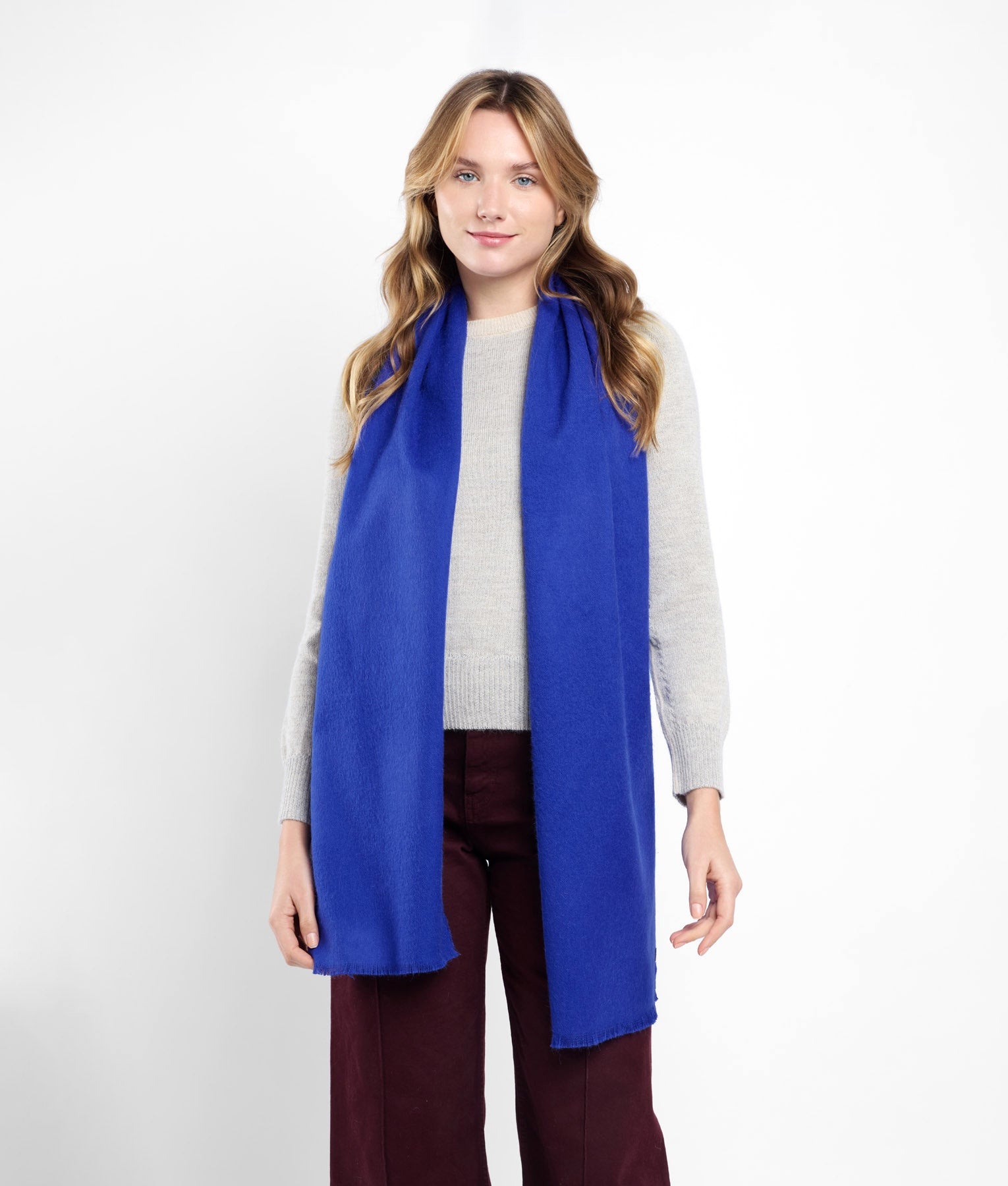 Long Brushed Alpaca Scarf - AZ17910 - Unisex