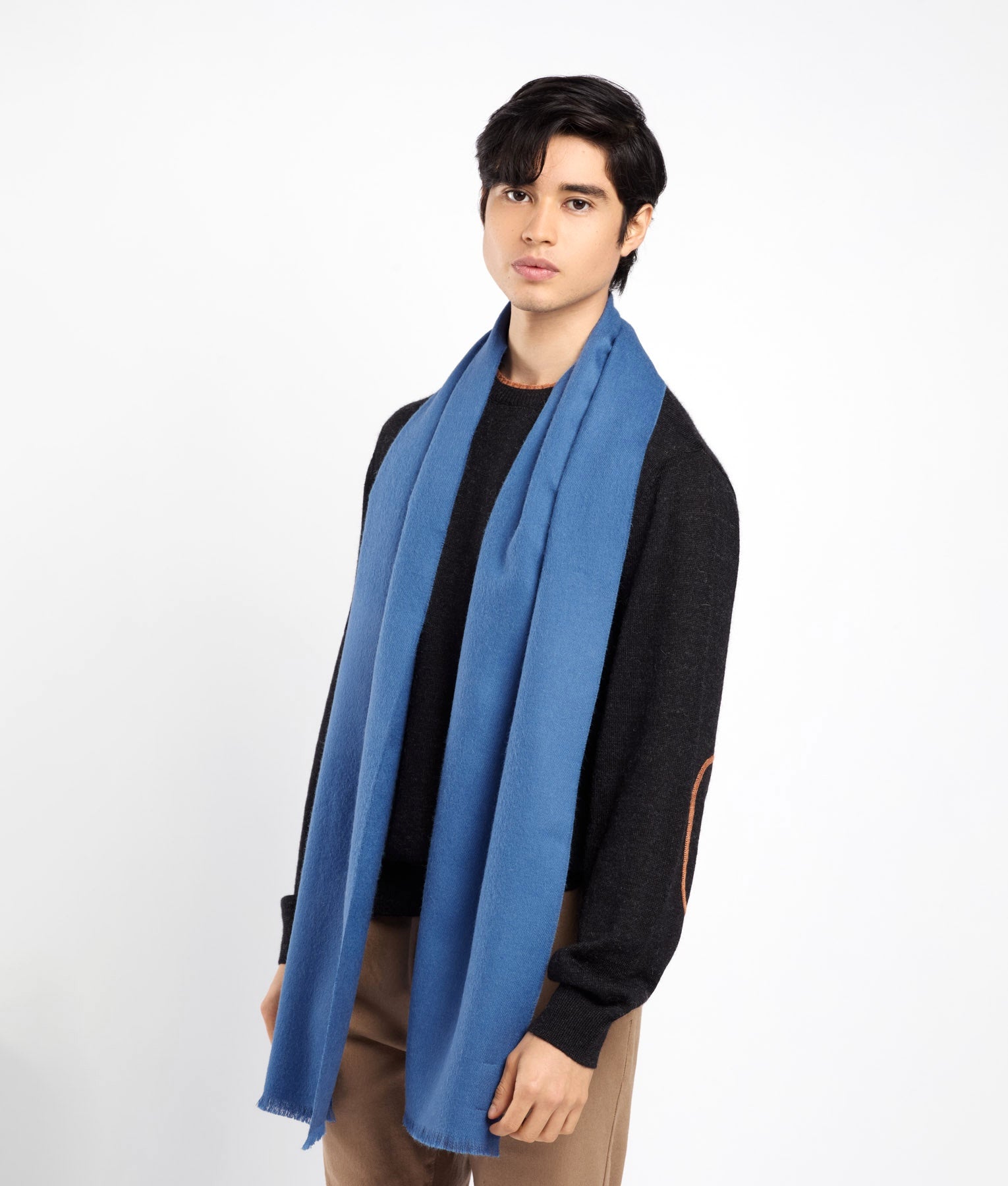 Long Brushed Alpaca Scarf - AZ17942 - Unisex