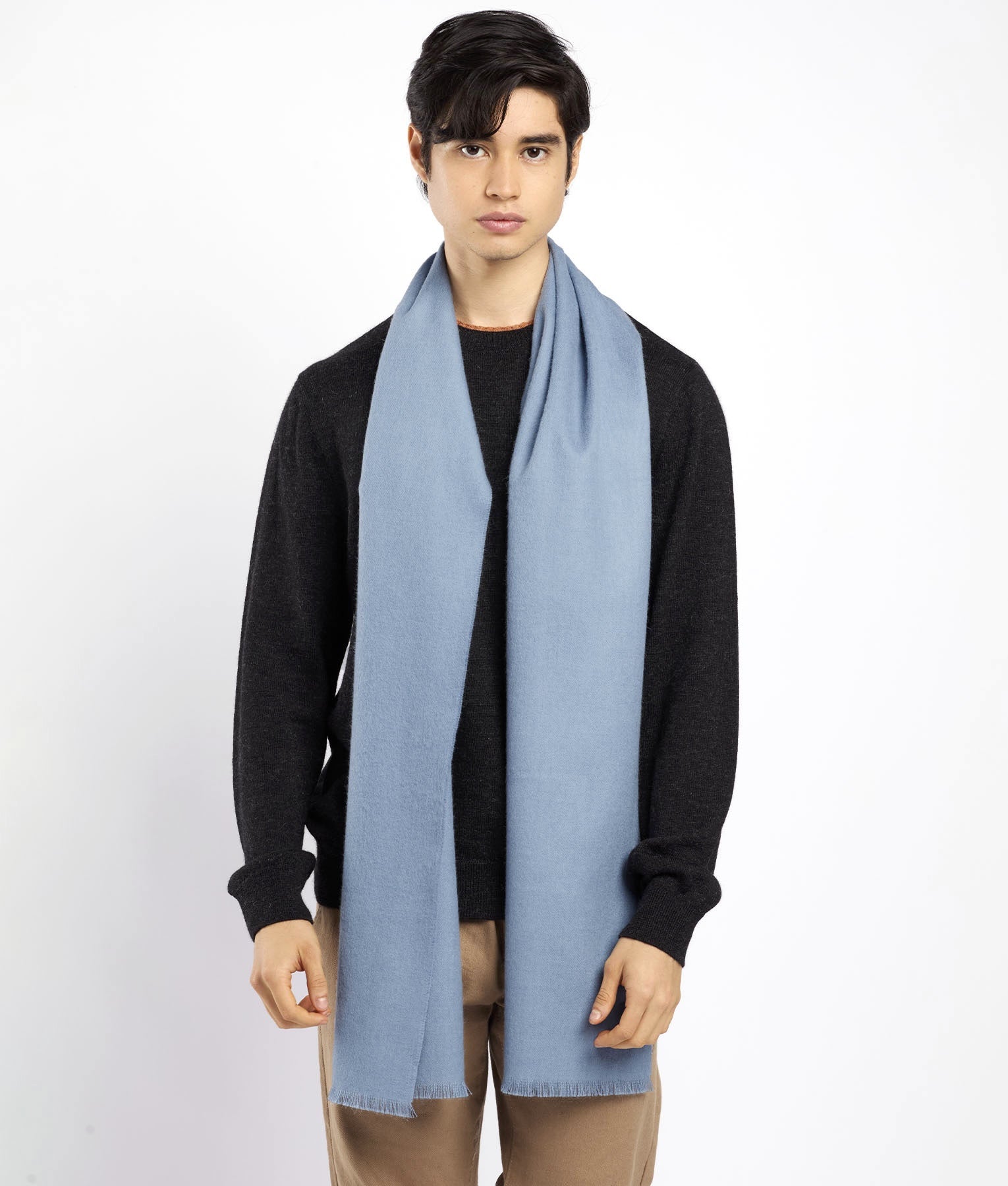 Long Brushed Alpaca Scarf - M6979 - Unisex