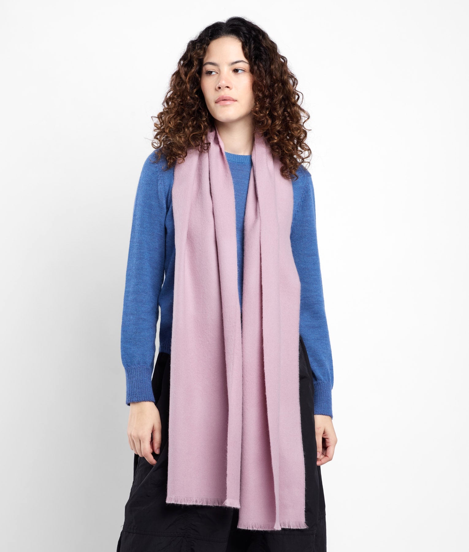 Long Brushed Alpaca Scarf - RJ7387 - Unisex