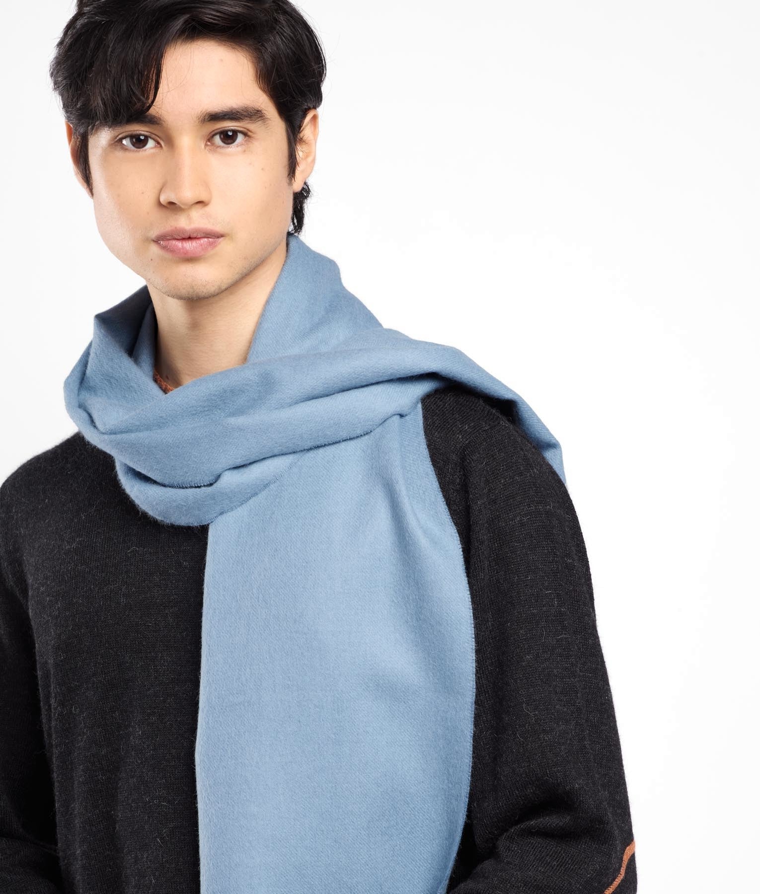 Long Brushed Alpaca Scarf - M6979 - Unisex