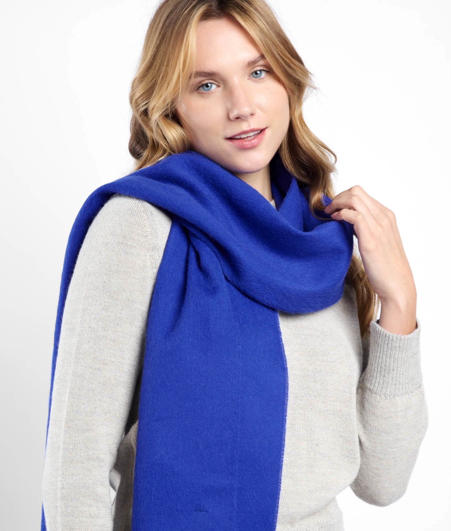 Long Brushed Alpaca Scarf - AZ17910 - Unisex