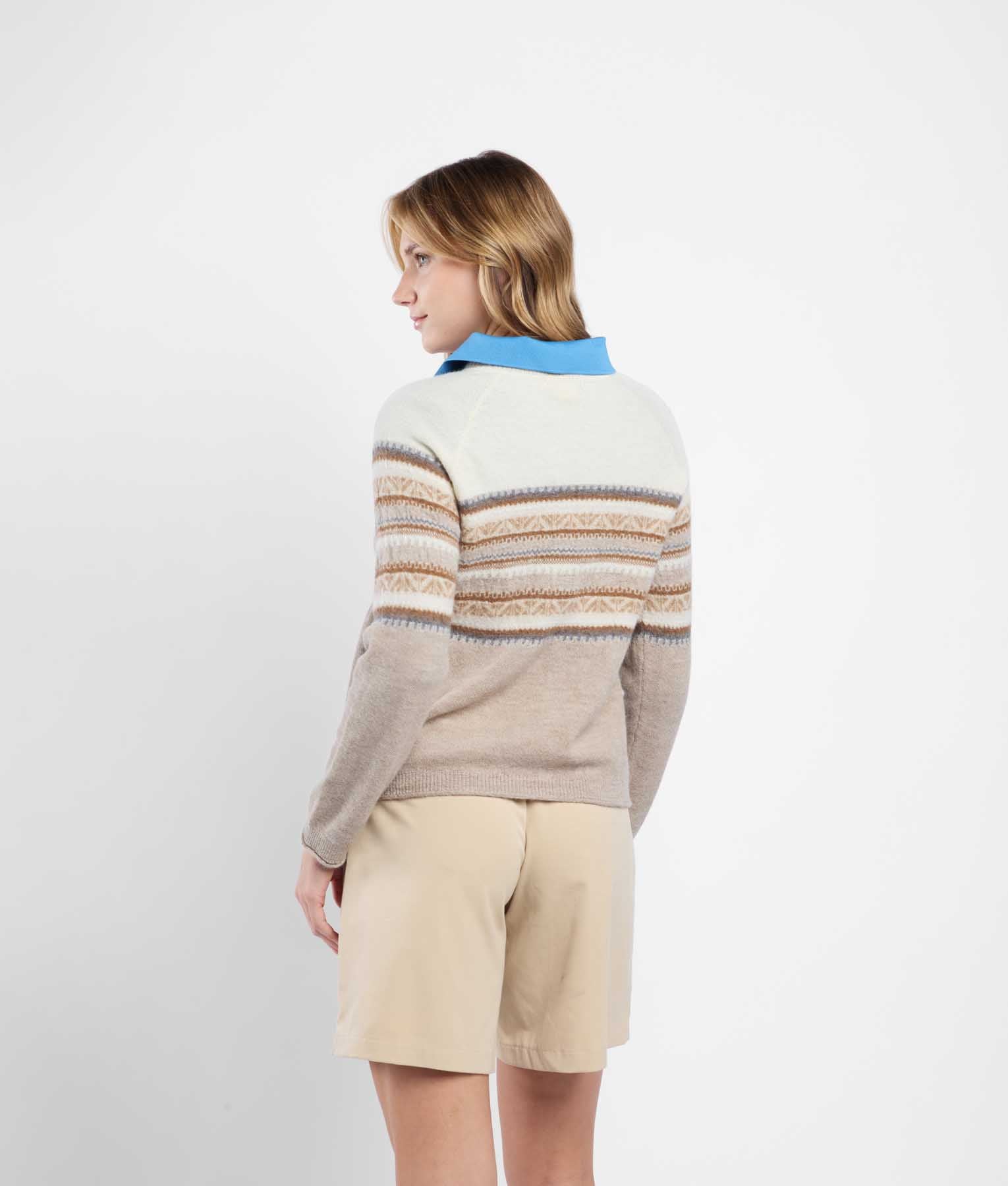 Her Yoke Jacquard O Neck Jumper C001