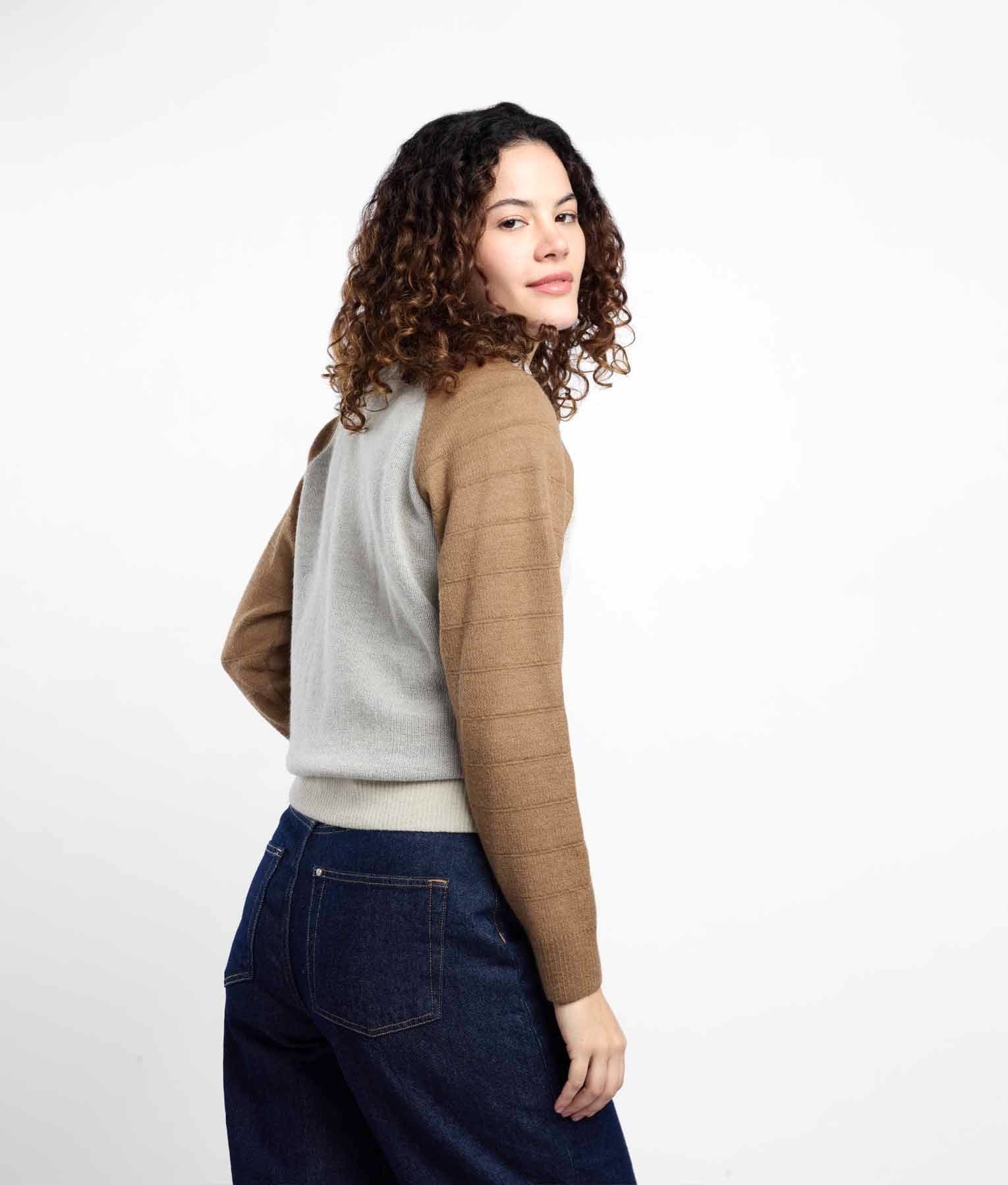 Jacquard & Textures Crew Neck Jumper C001