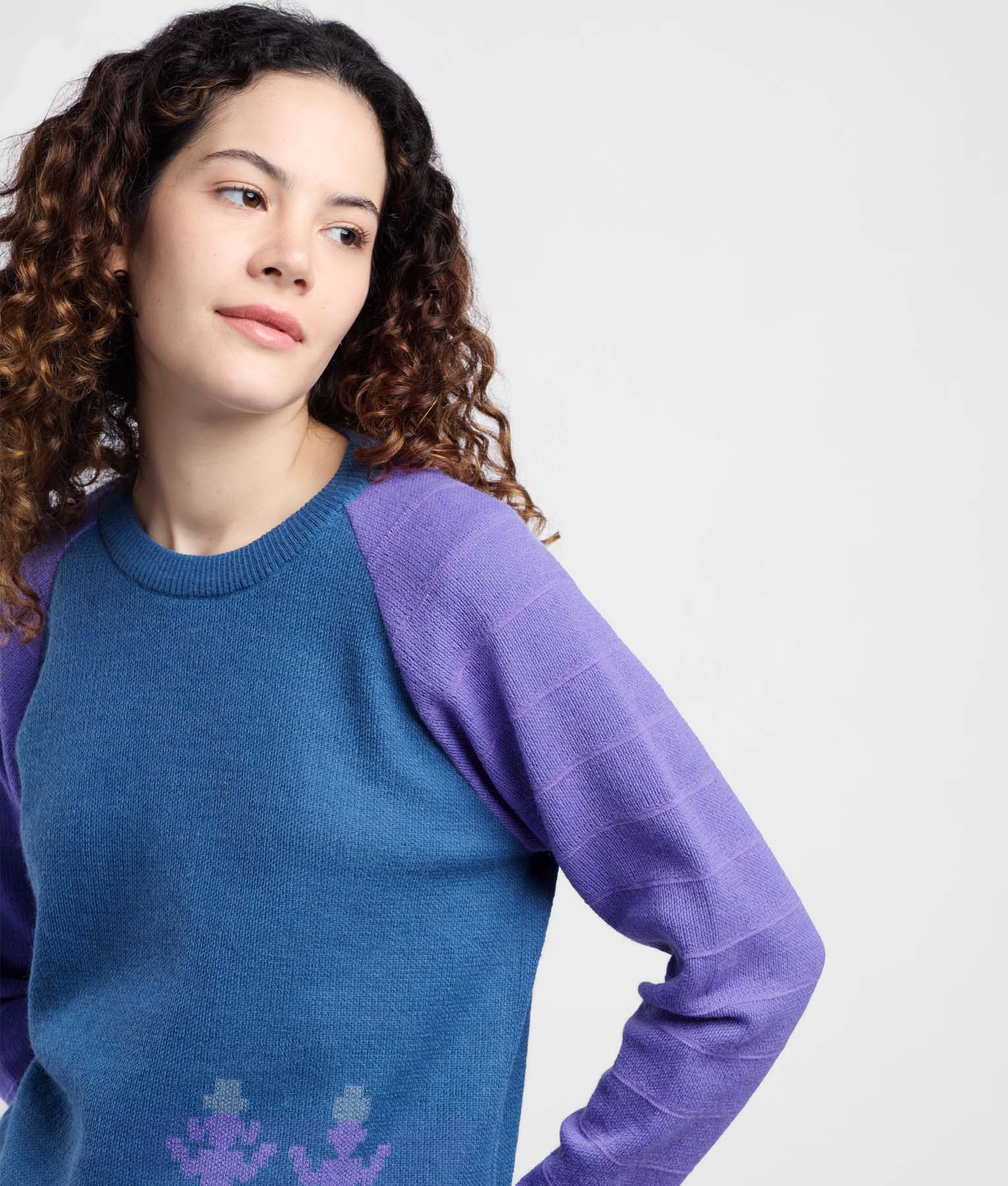 Jacquard & Textures Crew Neck Jumper C002