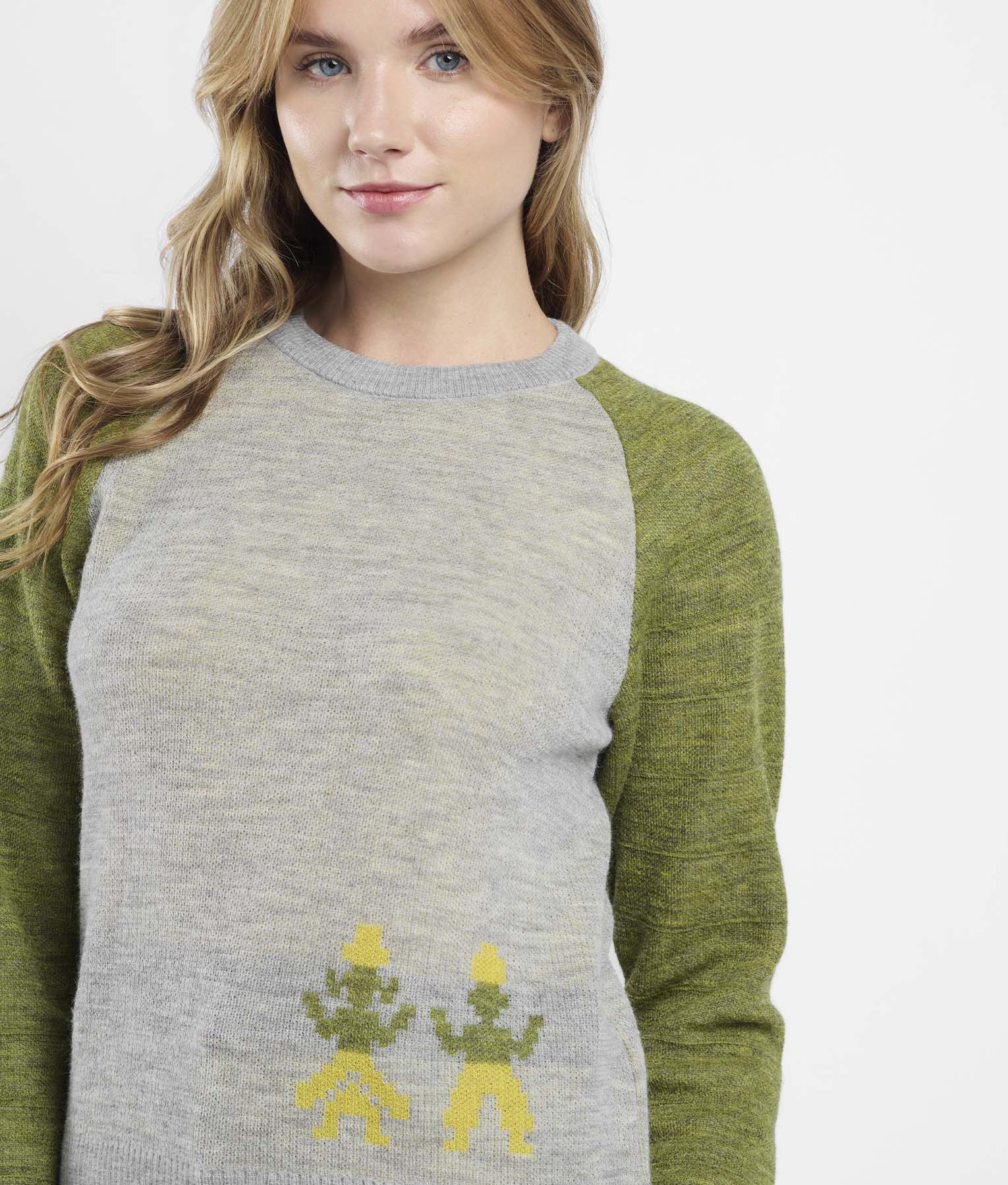 Jacquard & Textures Crew Neck Jumper C005