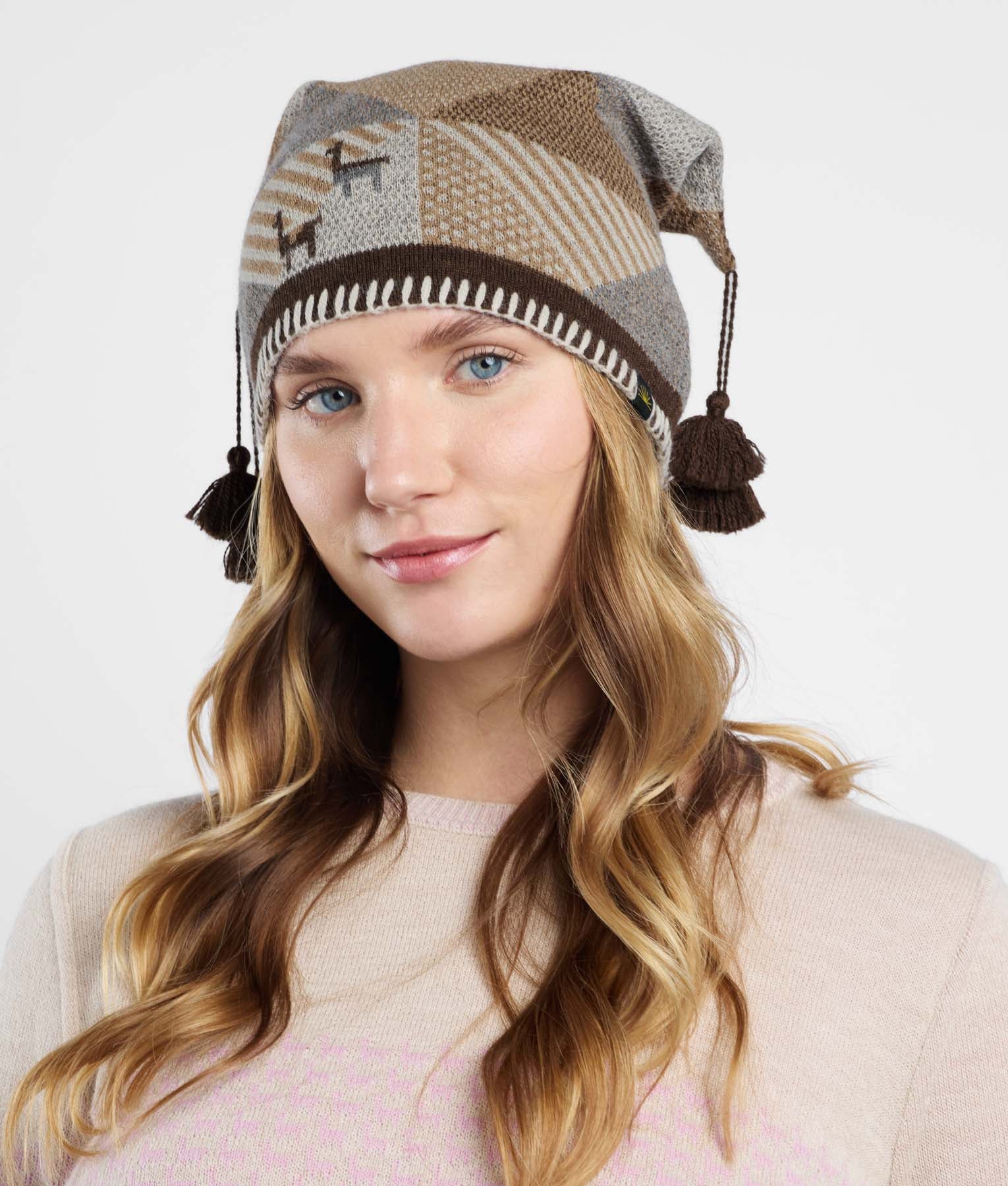 Simply Geometric Square Beanie C001