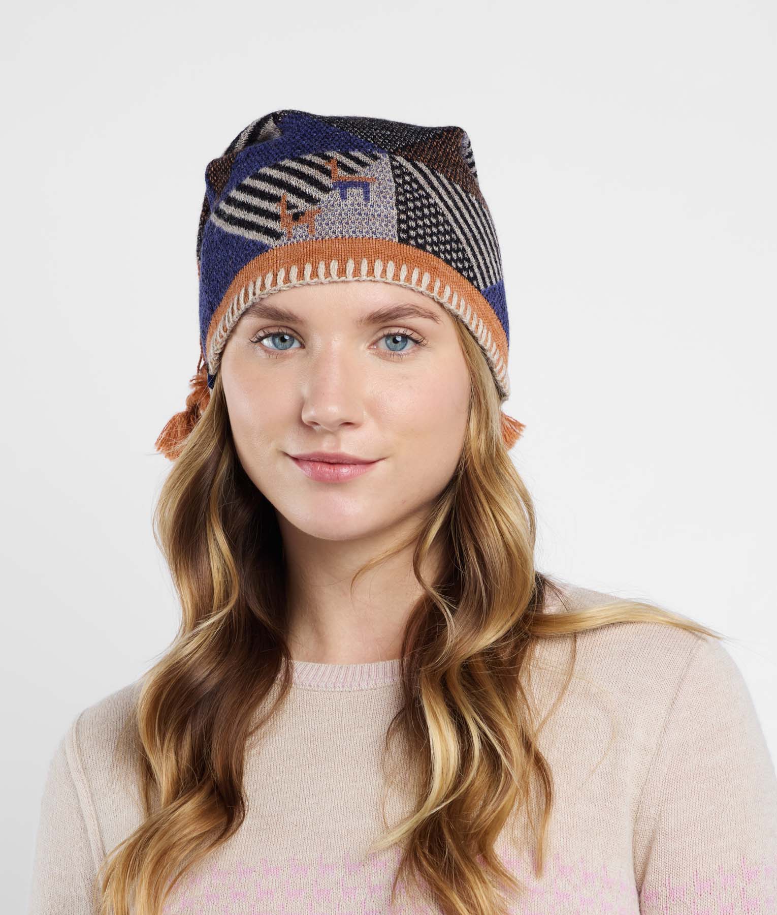 Simply Geometric Square Beanie C002