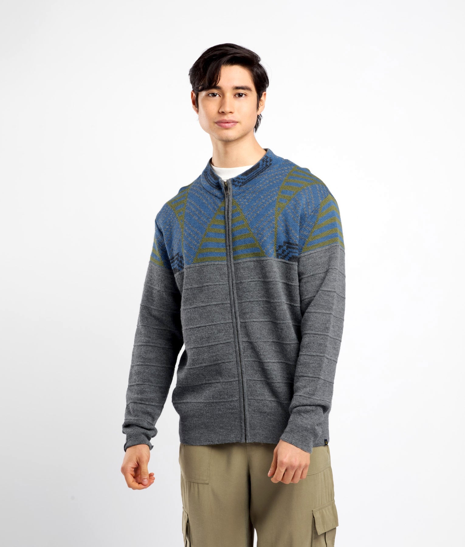 Men's Active Jacquard Cardigan C005