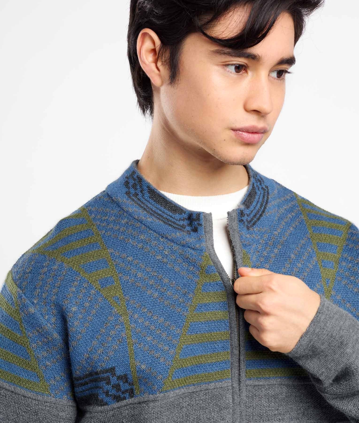 Men's Active Jacquard Cardigan C005