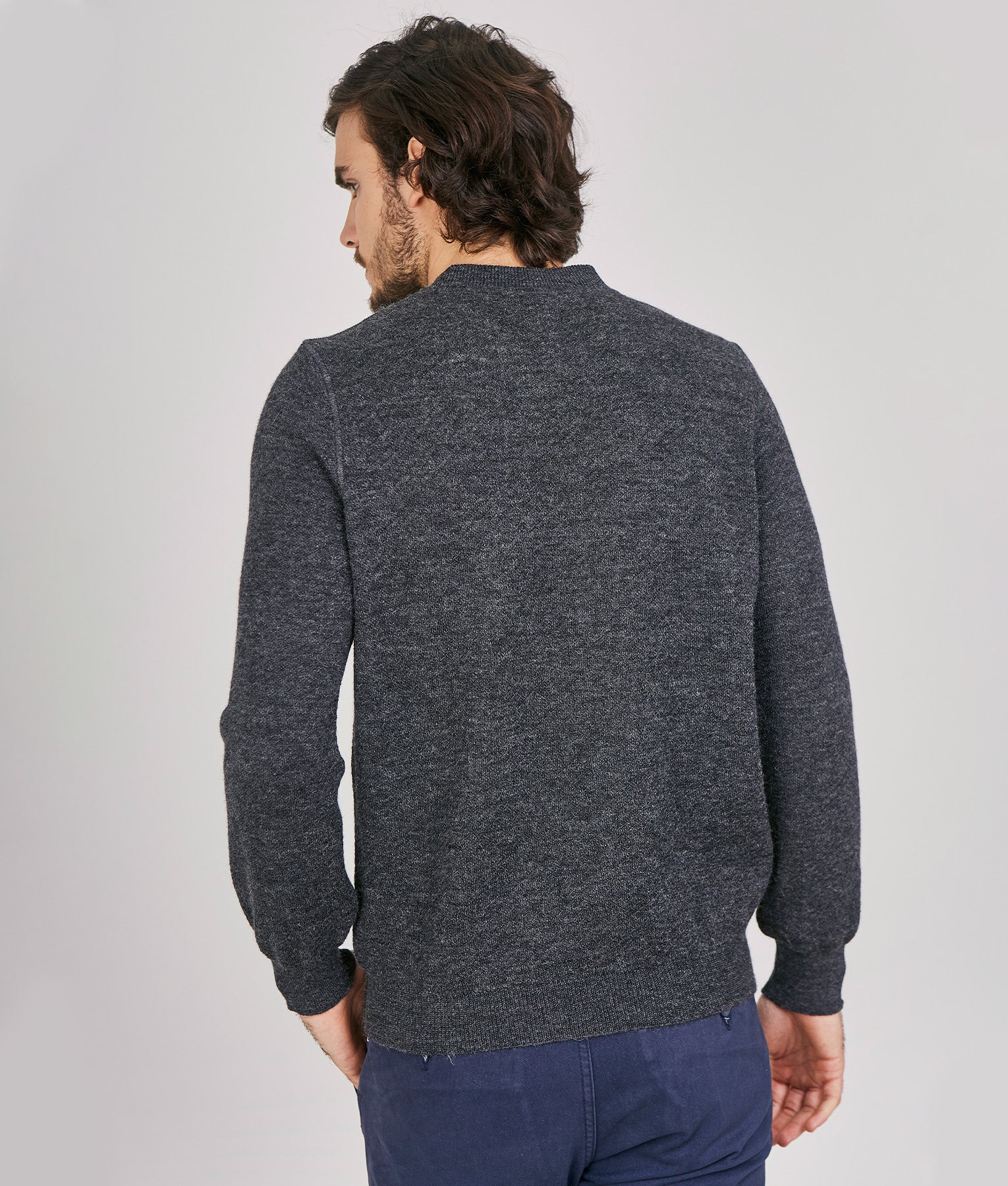 Founded Reversible Cardigan - Grey and Oatmeal - Men's