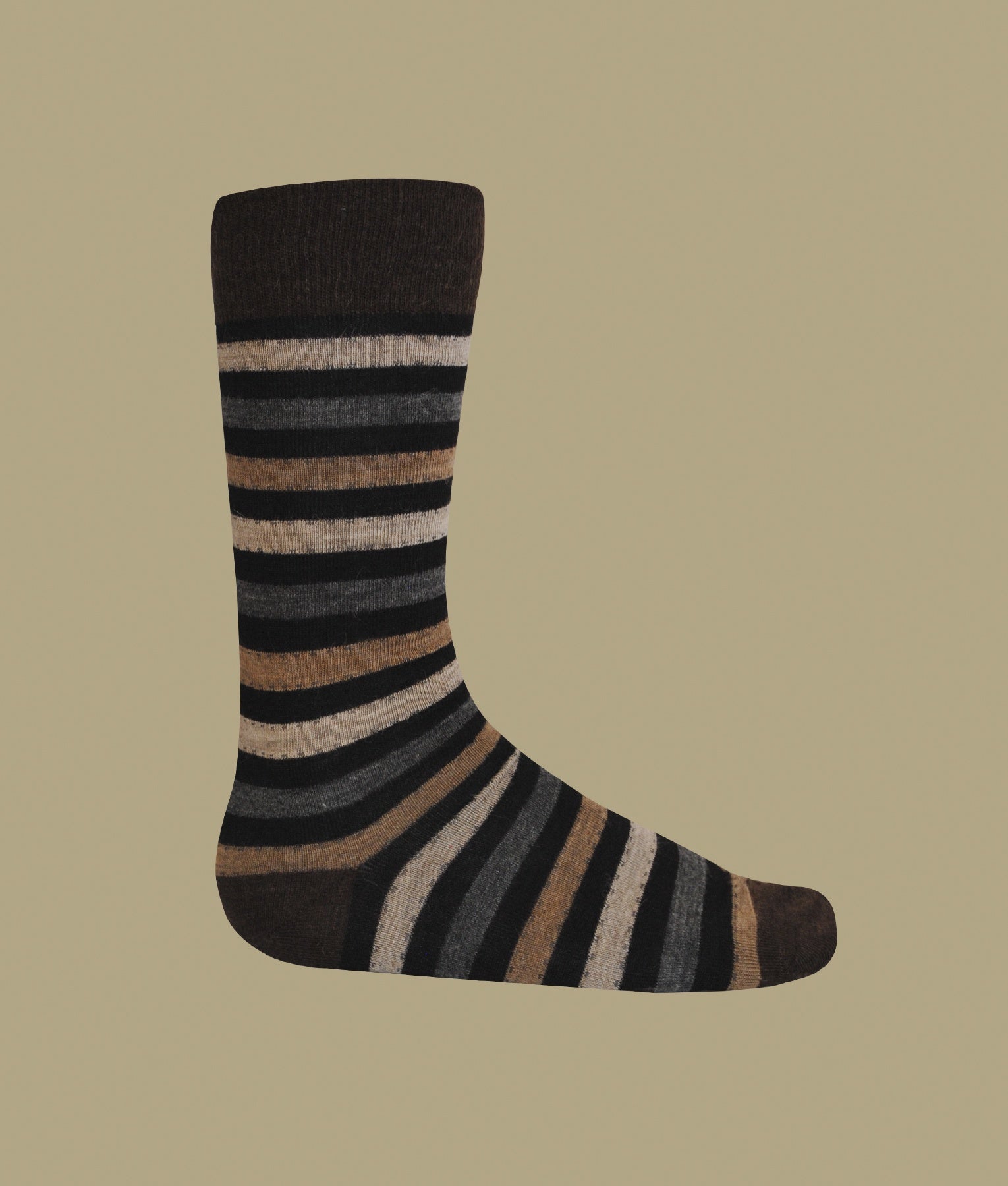 Multi stripes Alpaca socks, men's C003