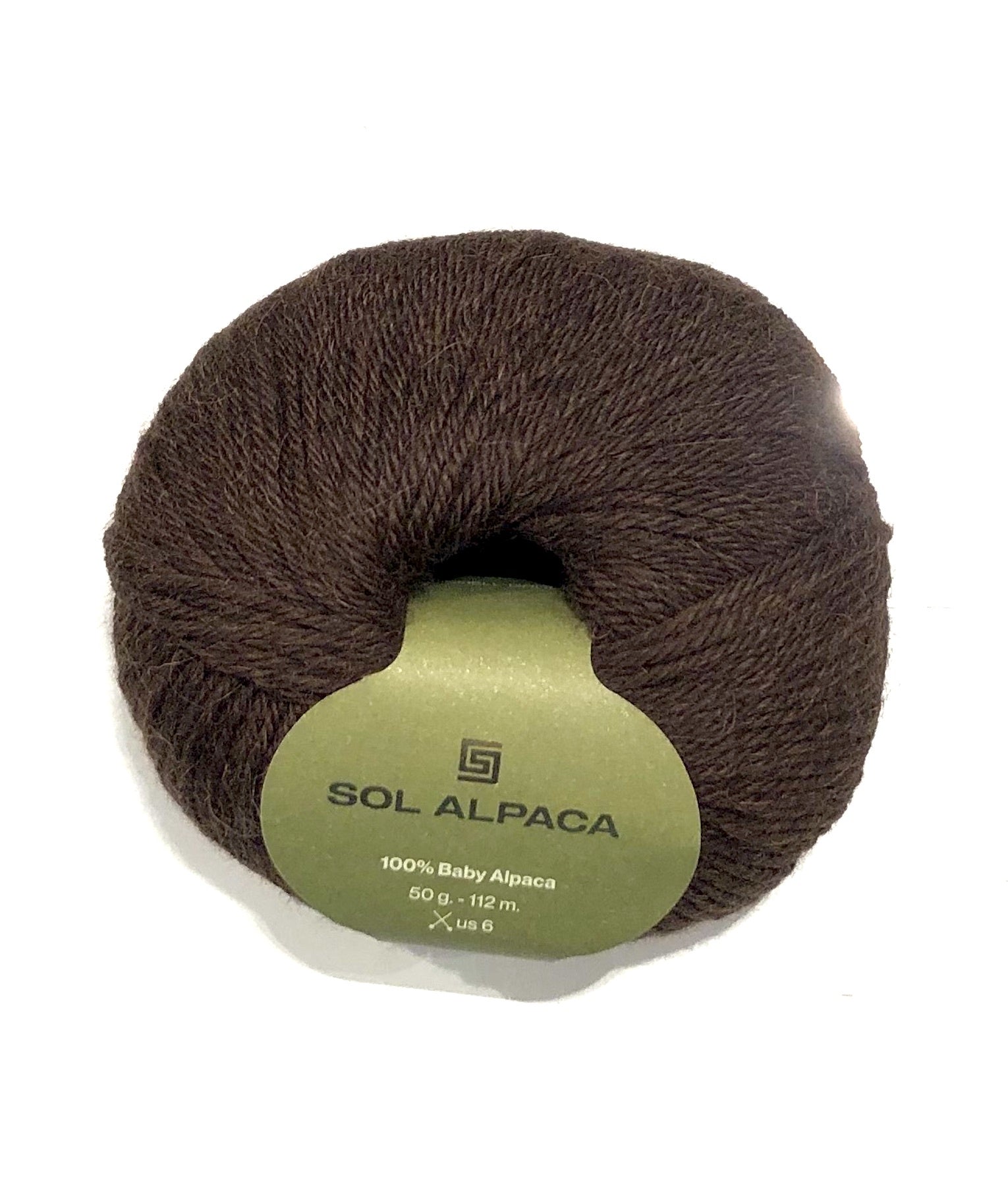 8-ply Baby Alpaca Yarn Ball 410 Chocolate