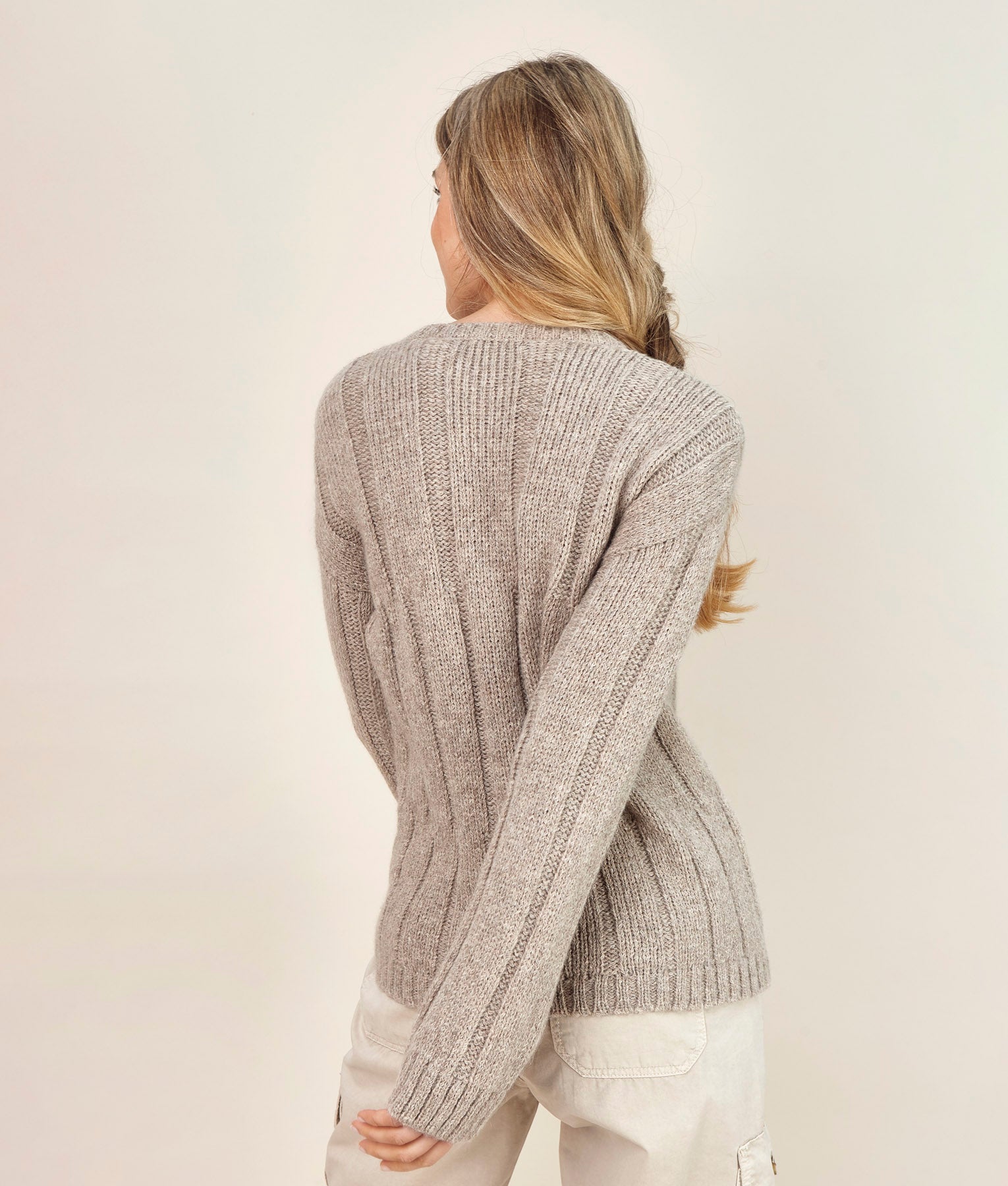 Ribbed Long Pullover S-C001